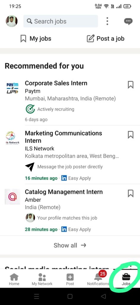 Steps to Upload Your Resume on LinkedIn (Mobile Version)