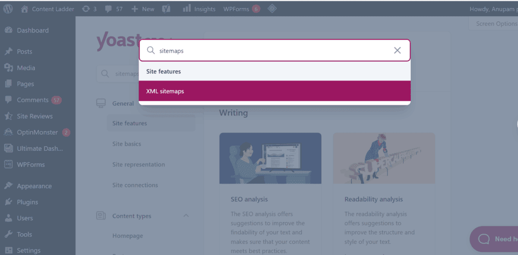 Disable XML sitemaps in Yoast SEO: problem submitting your indexing request