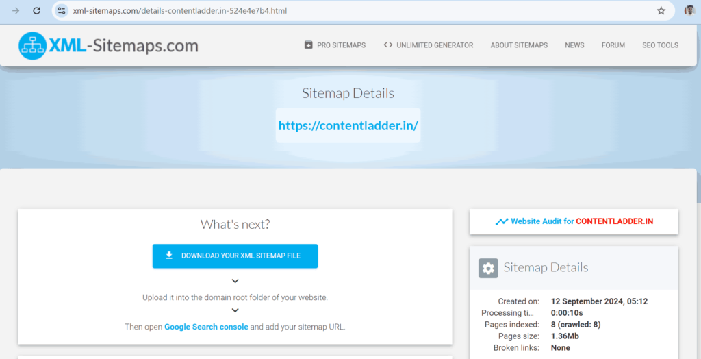 sitemap generator tool