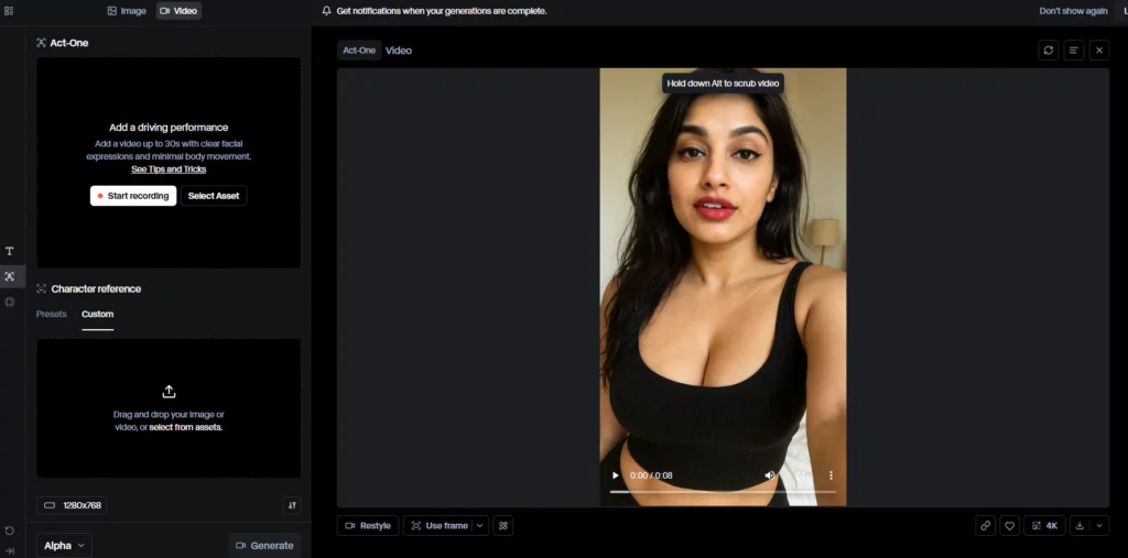 Use RunwayML for Lipsync of the ai image generated from chatgpt
