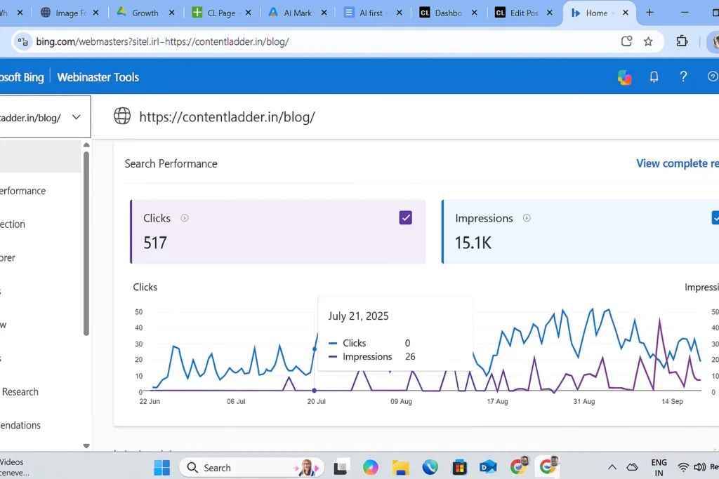 Bing Webmaster tools
